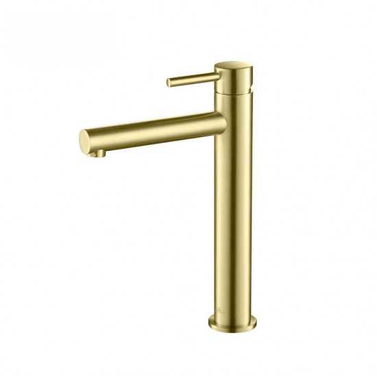 Bath Faucet Single Handle Lavatory Faucet - Brush Gold