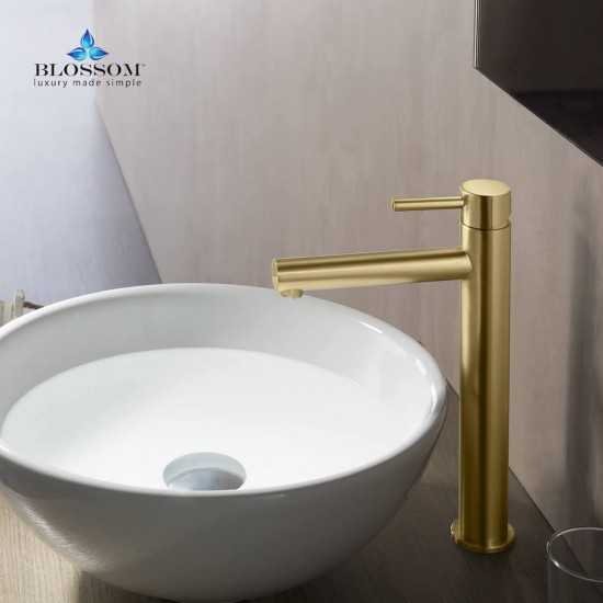 Bath Faucet Single Handle Lavatory Faucet - Brush Gold