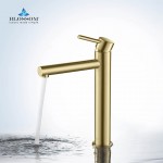 Bath Faucet Single Handle Lavatory Faucet - Brush Gold