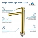 Bath Faucet Single Handle Lavatory Faucet - Brush Gold