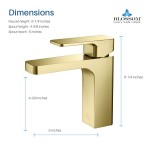 Bath Faucet Single Handle Lavatory Faucet - Brush Gold