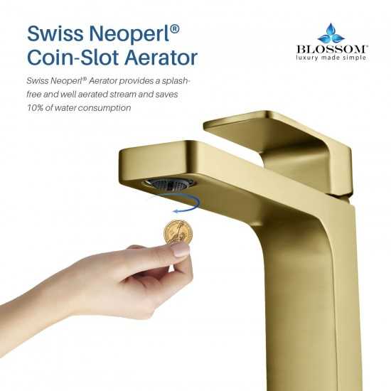 Bath Faucet Single Handle Lavatory Faucet - Brush Gold