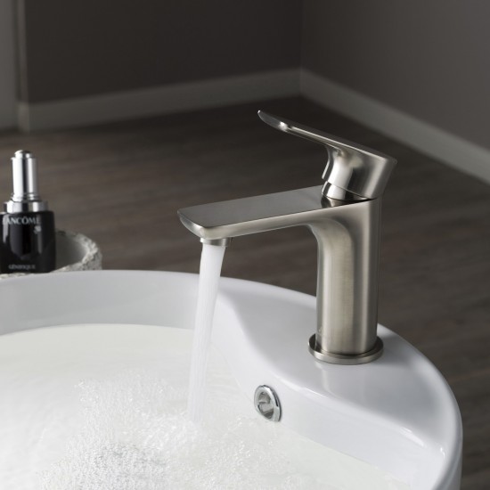 Bath Faucet Single Handle Lavatory Faucet - Brush Nickel