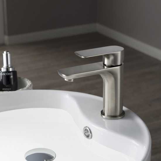 Bath Faucet Single Handle Lavatory Faucet - Brush Nickel