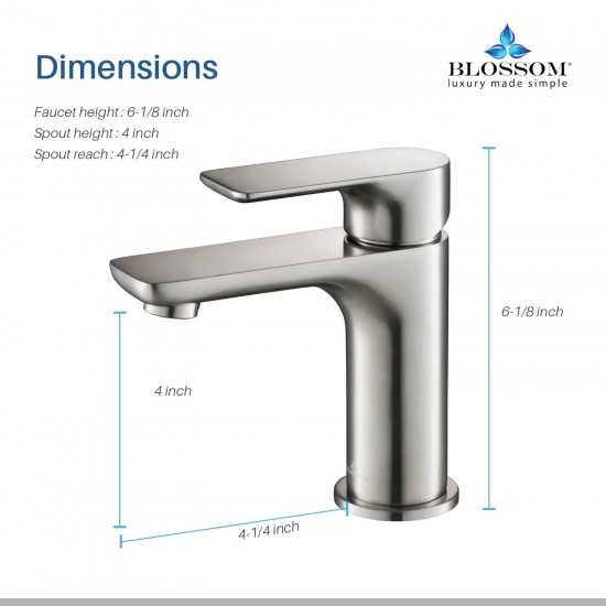 Bath Faucet Single Handle Lavatory Faucet - Brush Nickel