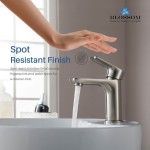 Bath Faucet Single Handle Lavatory Faucet - Brush Nickel