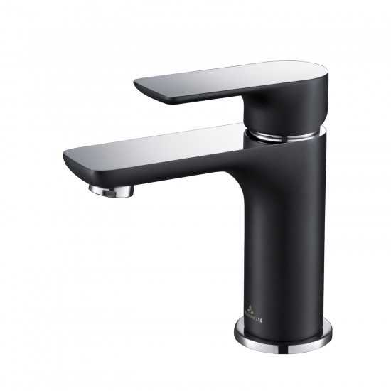 Bath Faucet Single Handle Lavatory Faucet - Chrome / Matte Black