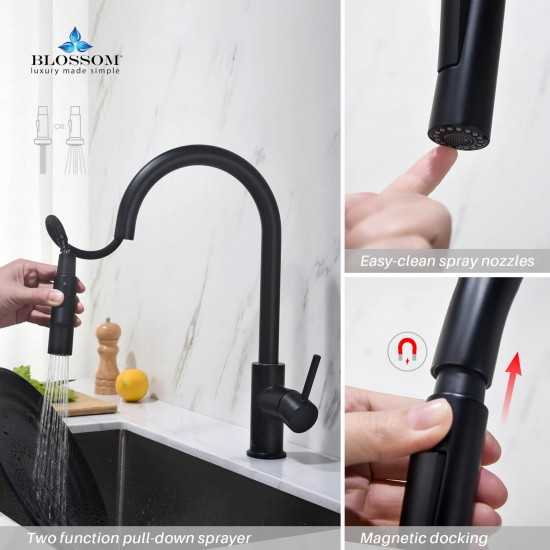 Kitchen Faucet Single Handle Pull Down Kitchen Faucet - Matte Black