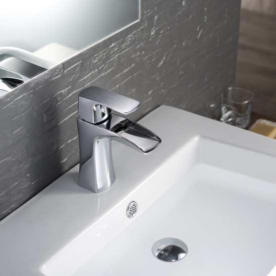 Bath Faucet Single Handle Lavatory Faucet - Chrome