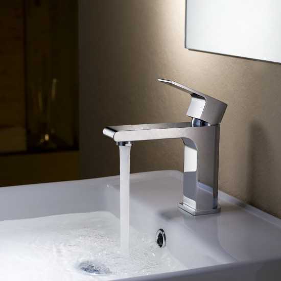 Bath Faucet Single Handle Lavatory Faucet - Chrome