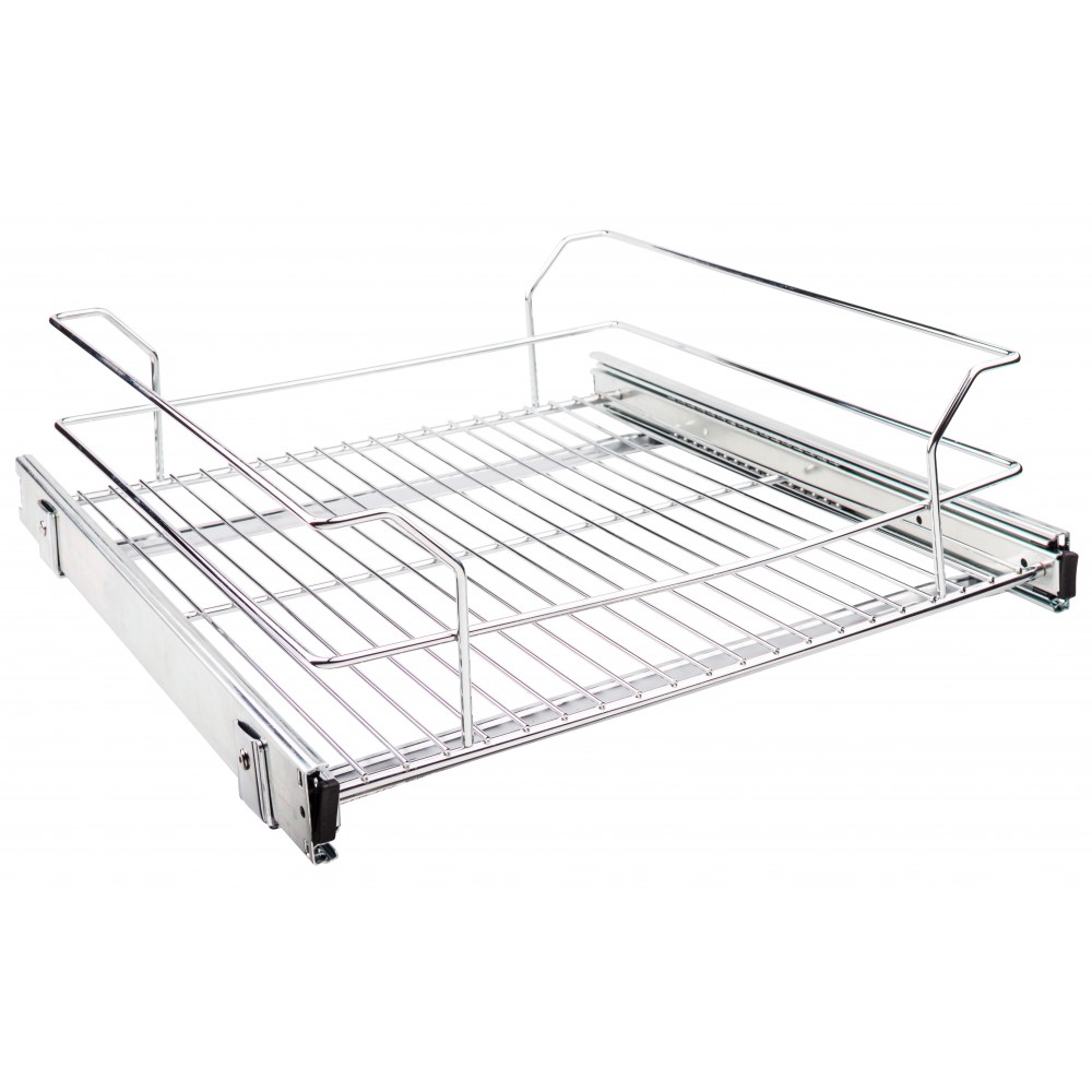 17-3/8" Polished Chrome Pullout Basket for 18" Cabinet Opening