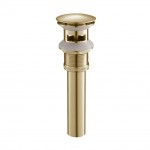 Accessory 1-1/4" Brass Pop up with Overflow -Brush Gold