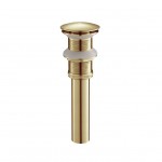 Accessory 1-1/4" Brass Pop up with NO Overflow -Brush Gold