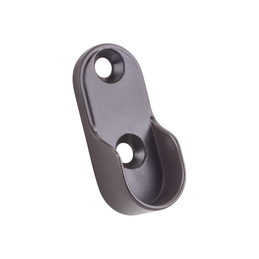 Dark Bronze Mounting Bracket for Oval Closet Rod Screw-in Type