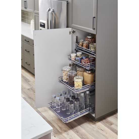 STORAGE WITH STYLE ® Wire Pullout Basket for 21" Cabinet Opening. Black Nickel Finish