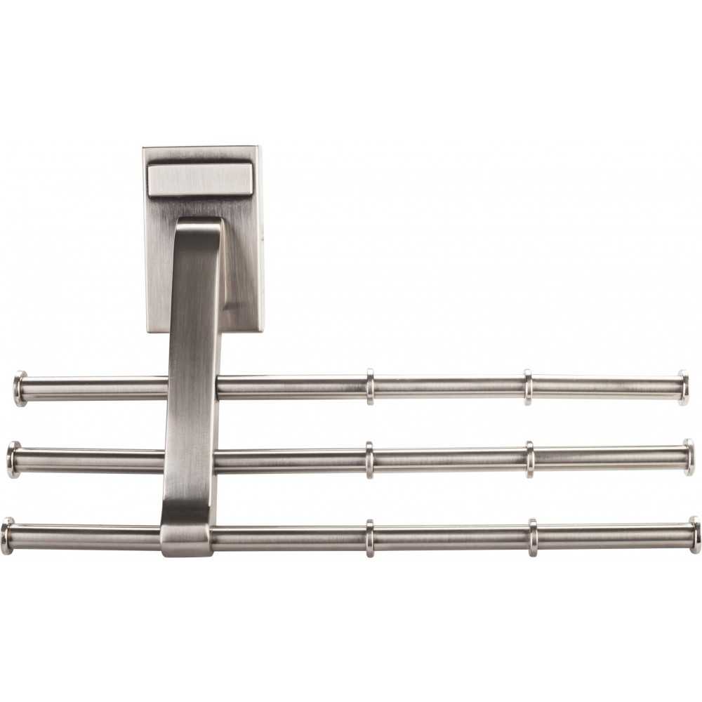 Satin Nickel Screw Mounted Tri-Level Tie Organizer