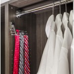 Satin Nickel Screw Mounted Tri-Level Tie Organizer