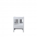 Volez 24" White Single Vanity, Integrated Top, White Integrated Square Sink and 22" Mirror w/ Faucet