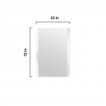 Volez 24" White Single Vanity, Integrated Top, White Integrated Square Sink and 22" Mirror w/ Faucet