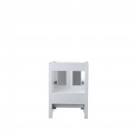 Volez 24" White Single Vanity, Integrated Top, White Integrated Square Sink and no Mirror