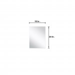 Lafarre 24" Rustic Acacia Bathroom Vanity, White Quartz Top, White Square Sink, and 18" Frameless Mirror