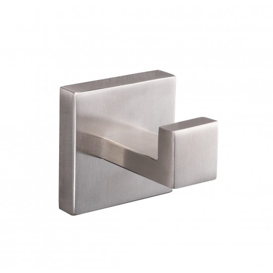 Bagno Lucido Stainless Steel Robe Hook - Satin Nickel