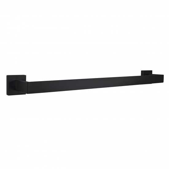 Bagno Lucido Stainless Steel 24" Towel Bar - Matte Black