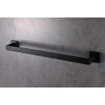 Bagno Lucido Stainless Steel 24" Towel Bar - Matte Black