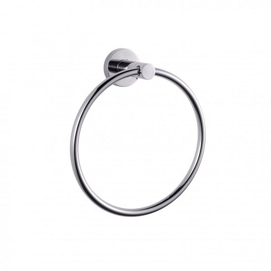 Bagno Nera Stainless Steel Towel Ring - Chrome