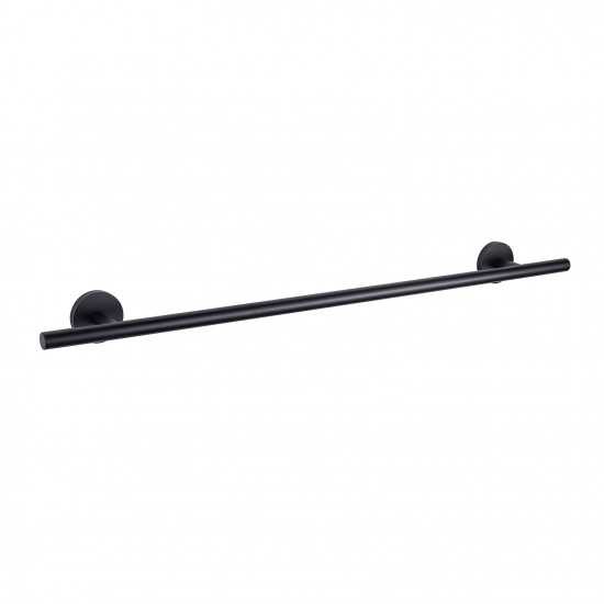 Bagno Nera Stainless Steel 30" Towel Bar - Matte Black