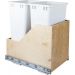 Preassembled 50 Quart Double Pullout Waste Container System