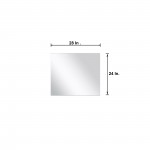 Lafarre 30" Rustic Acacia Vanity, White Quartz Top, Square Sink, Labaro Brushed Nickel Faucet Set, and 28" Mirror