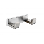 Bagno Bianca Stainless Steel Double Robe Hook - Brushed Nickel