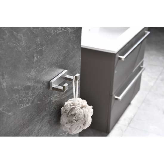 Bagno Bianca Stainless Steel Double Robe Hook - Brushed Nickel