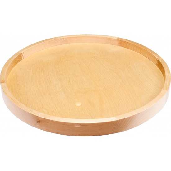 24" Round Wooden Lazy Susan with swivel