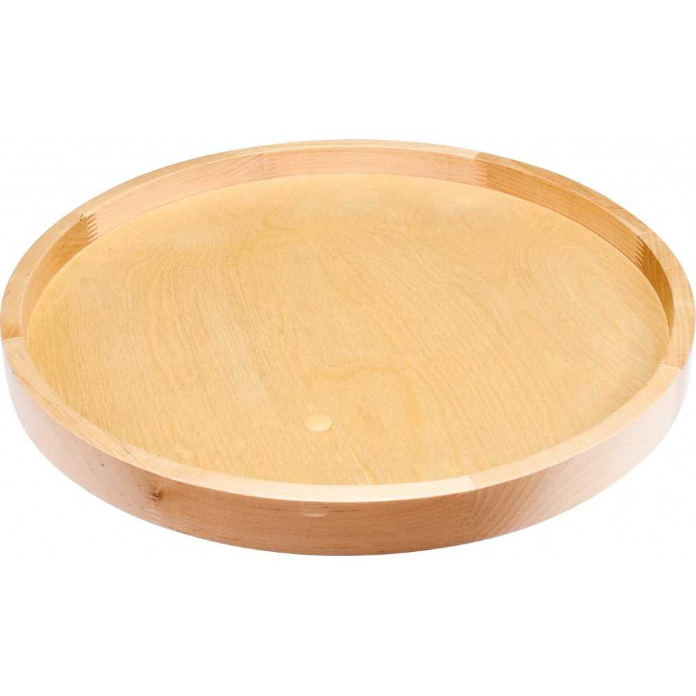 24" Round Wooden Lazy Susan with swivel