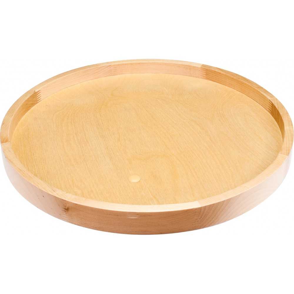 28" Round Wooden Lazy Susan with Swivel