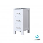 Volez 12" White Side Cabinet, Phoenix Stone Top