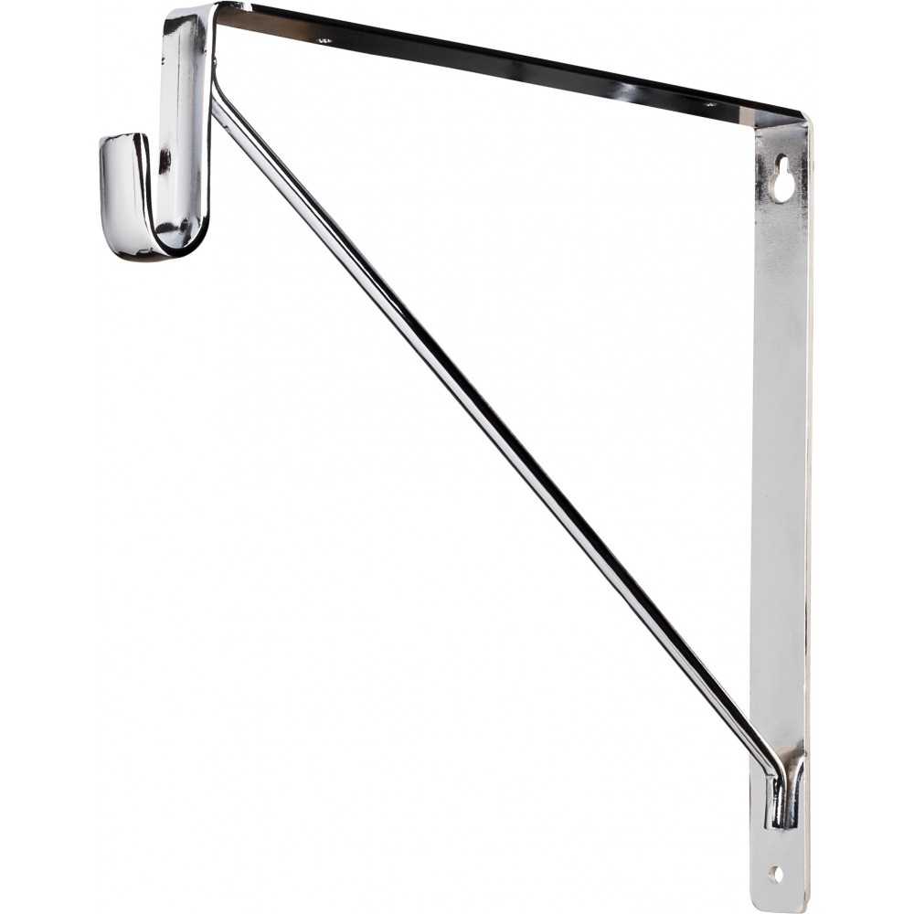 Chrome Shelf & Rod Support Bracket for 1530 Series Closet Rods