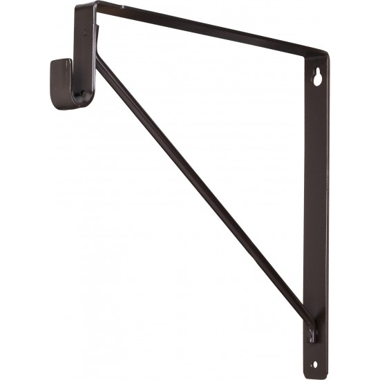 Dark Bronze Shelf & Rod Support Bracket for 1530 Series Closet Rods