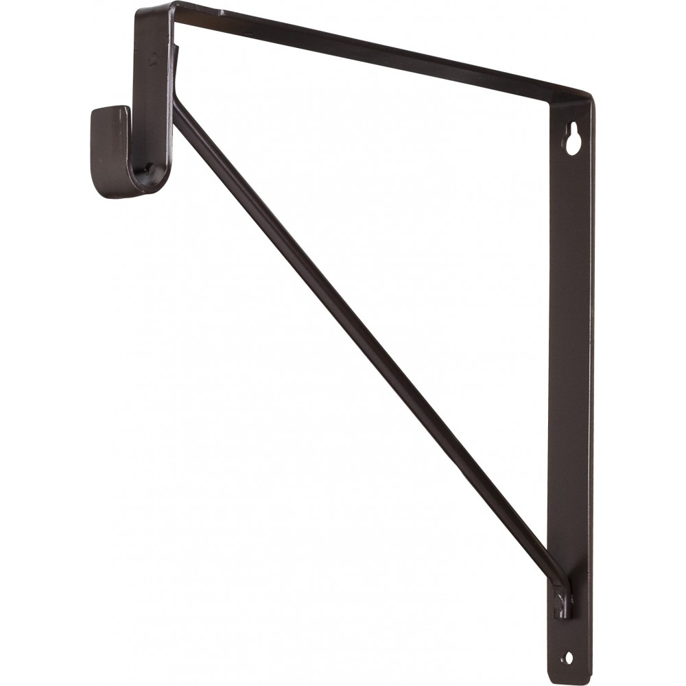 Dark Bronze Shelf & Rod Support Bracket for 1530 Series Closet Rods