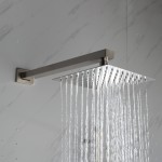 Cero Set, 8" Square Rain Shower and Handheld, Brushed Nickel