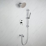 Luviah Set, 8" Round Rain Shower and Handheld, Chrome