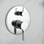 Luviah Set, 8" Round Rain Shower and Handheld, Chrome