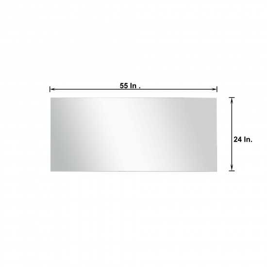 Lafarre 60" Rustic Acacia Double Vanity, White Quartz Top, Square Sinks, Labaro Brushed Nickel Faucet Set, and 55" Mirror