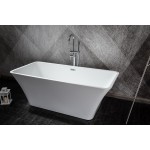 Vinter 67" Free Standing Acrylic Bathtub w/ Chrome Drain