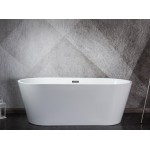 Melina 63" Free Standing Acrylic Bathtub w/ Chrome Drain