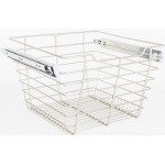 Satin Nickel Closet Pullout Basket 14" D x 17" W x 11"H