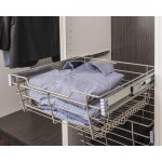 Satin Nickel Closet Pullout Basket 14" D x 17" W x 11"H