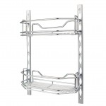 6" Deep Door Mounted Tray System Kit in Polished Chrome